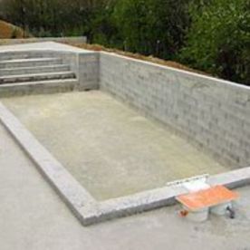 piscine en construction